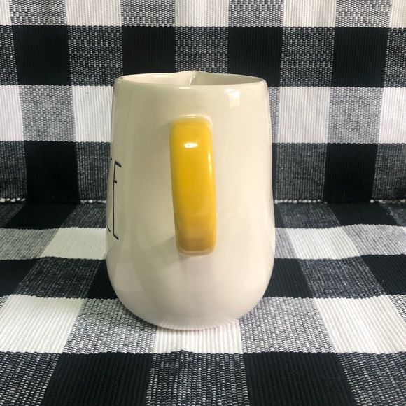 Rae Dunn “JUICE” Small Pitcher with Yellow Handle (HTF) - Picture 3 of 6